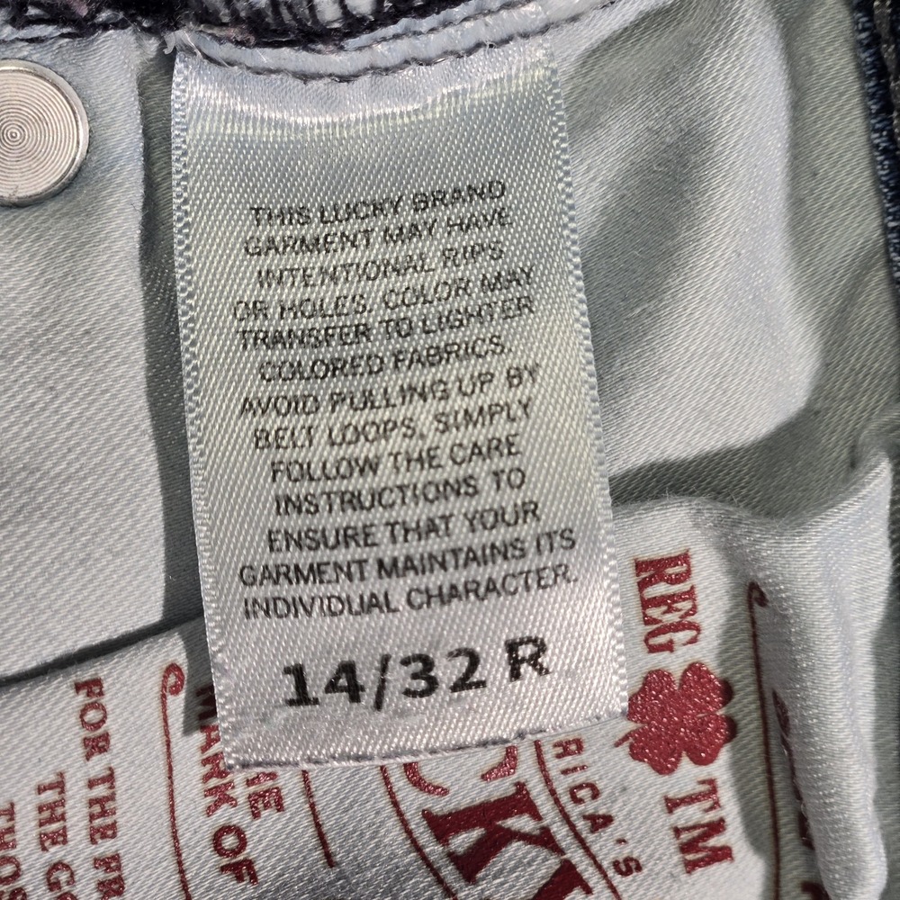 Lucky Brand Jeans Legend ‎ Womens Sz 14/32R Stevie High Rise  Flare Distressed - Picture 12 of 16